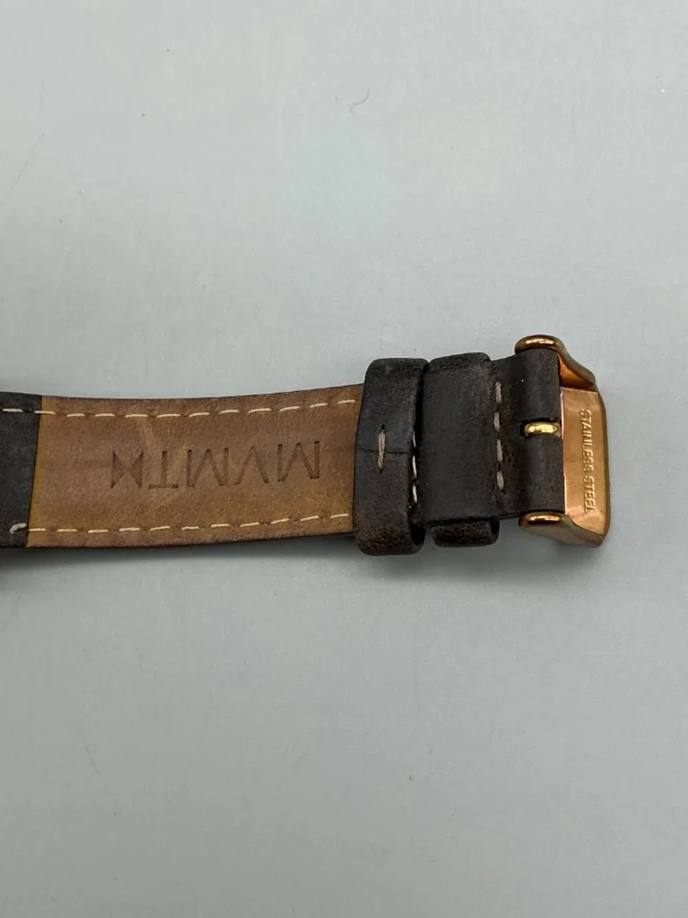 MVMT Boulevard Santa Monica Womens Watch 38mm Rose Gold Tone Leather New Battery